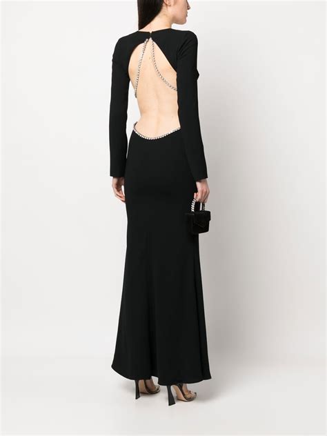 dior open back dress